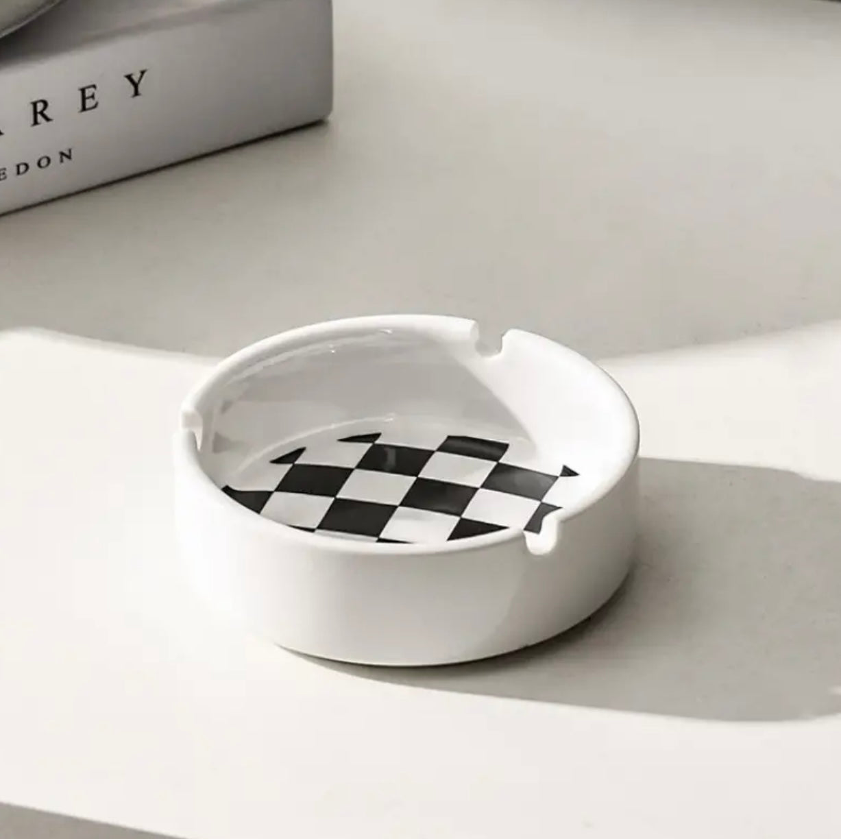 Chess Design Ceramic Round image 1