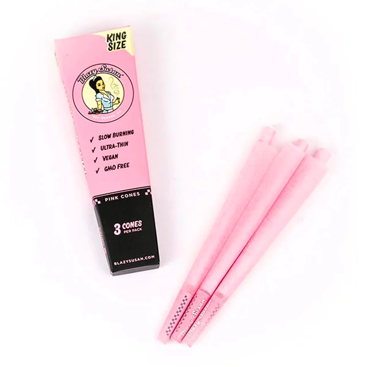 Blazy Susan Pink Pre Rolled Cones King Size image 0