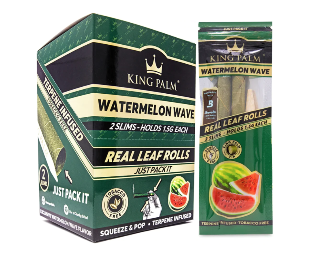 King Palm Real Leaf Rolls 1.5G - Watermelon Wave, 1.5g image