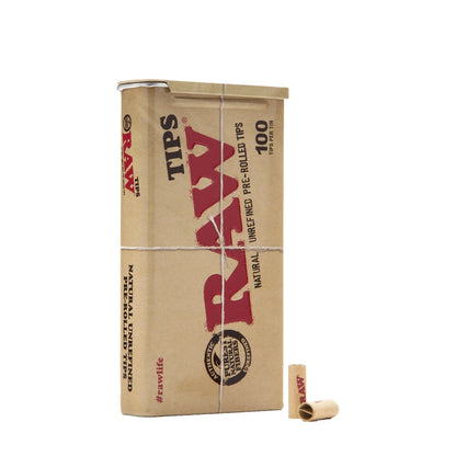 RAW Pre Rolled Tips 100ct Tin image 0