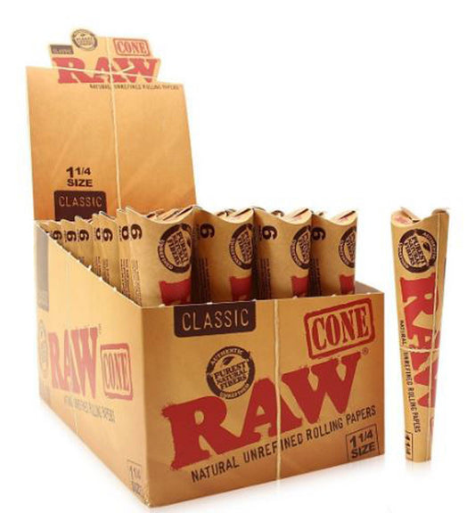 Raw Classic Cones 1¼ - 6 Cones Per Box image 0