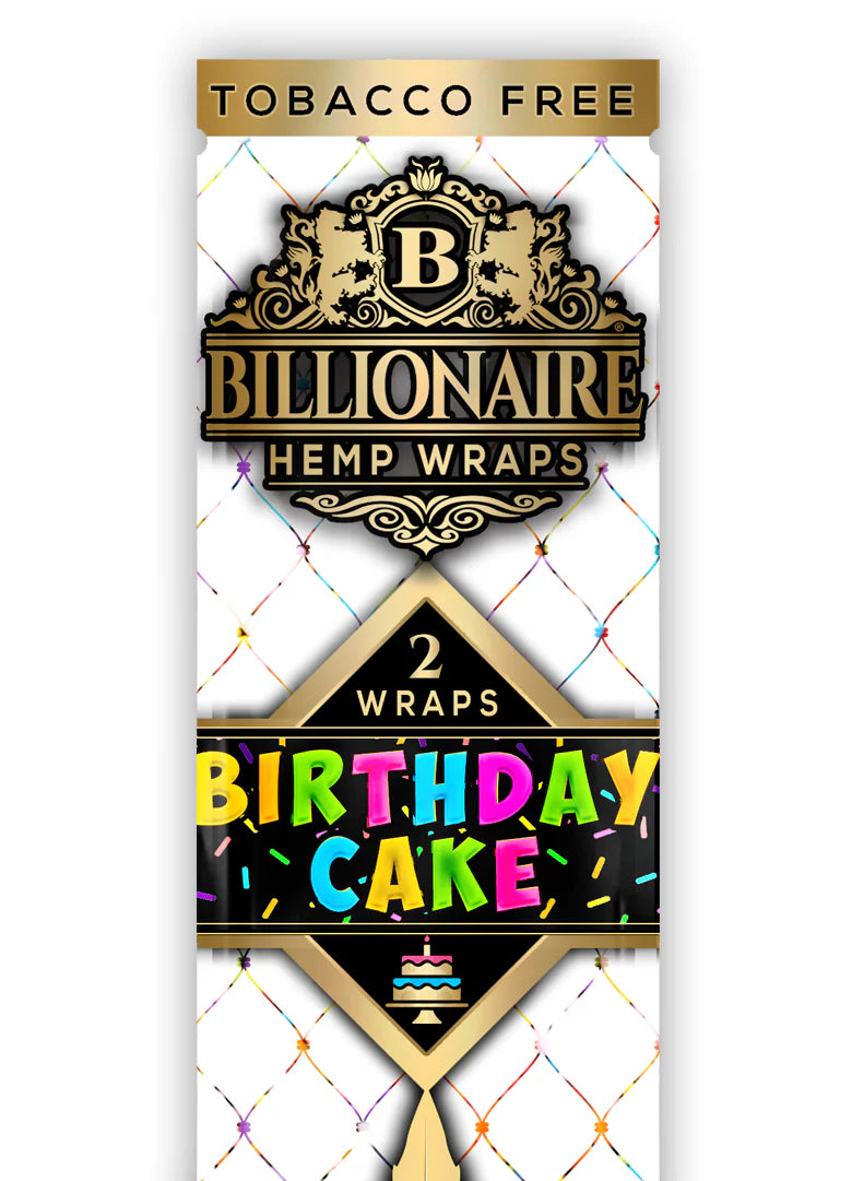 Billionaire Hemp Wraps Single Pouch - Birthday Cake image