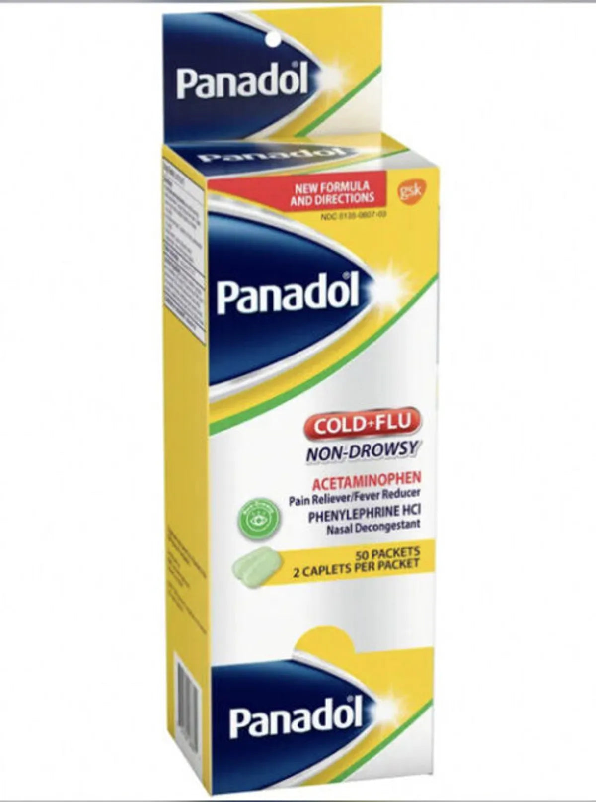 Panadol Cold Flu Non Drowsy Packet 2caplets image 1