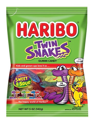 Haribo Twin Snakes 5oz image 1