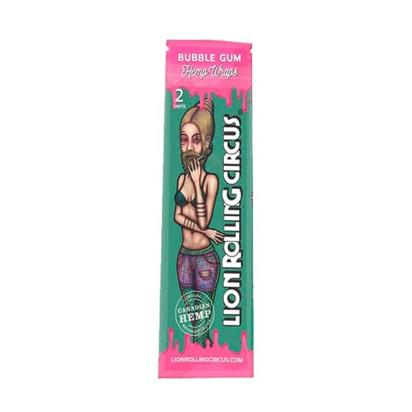 Lion Rolling Circus Hemp Wraps Single Pouch - Bubble Gum image
