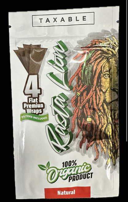 Flat Wrap 4ct Rasta Lion Single Pouch image 0
