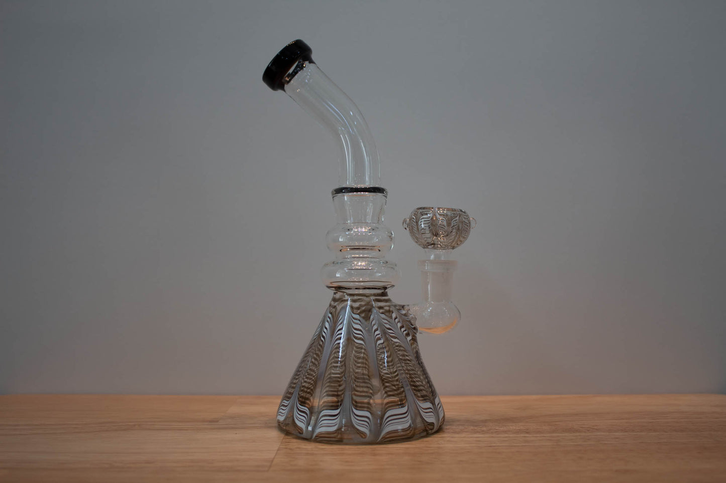 Raked Beaker Bong - Black image