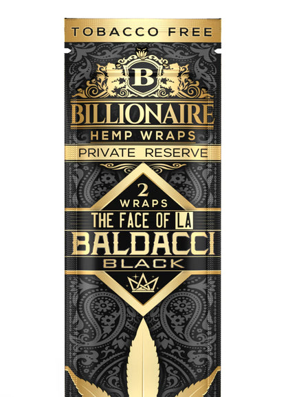 Billionaire Hemp Wraps Single Pouch - Baldacci Black image