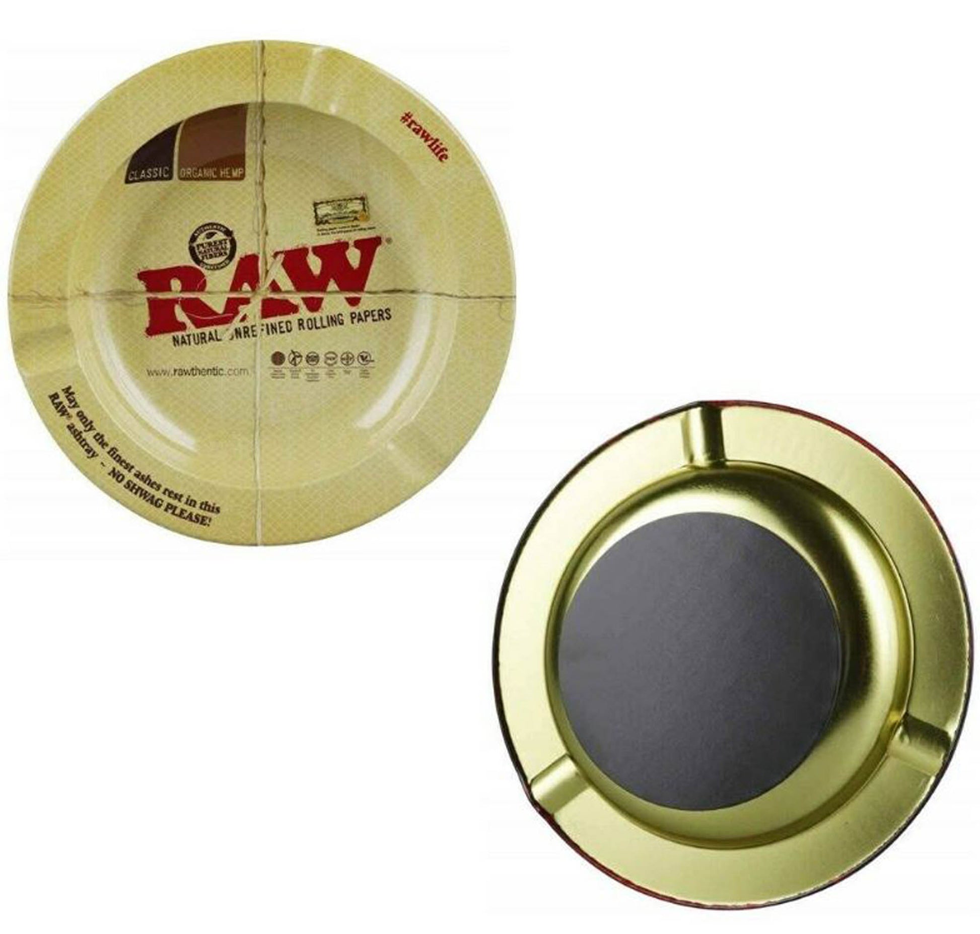 Raw Round 5.5" Magnetized Metal Ash Tray image 0