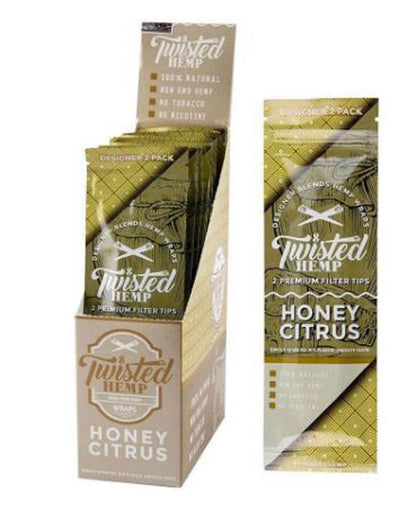 Twisted Hemp Wraps Designer Blends 25ct - Organic Honey Citrus image