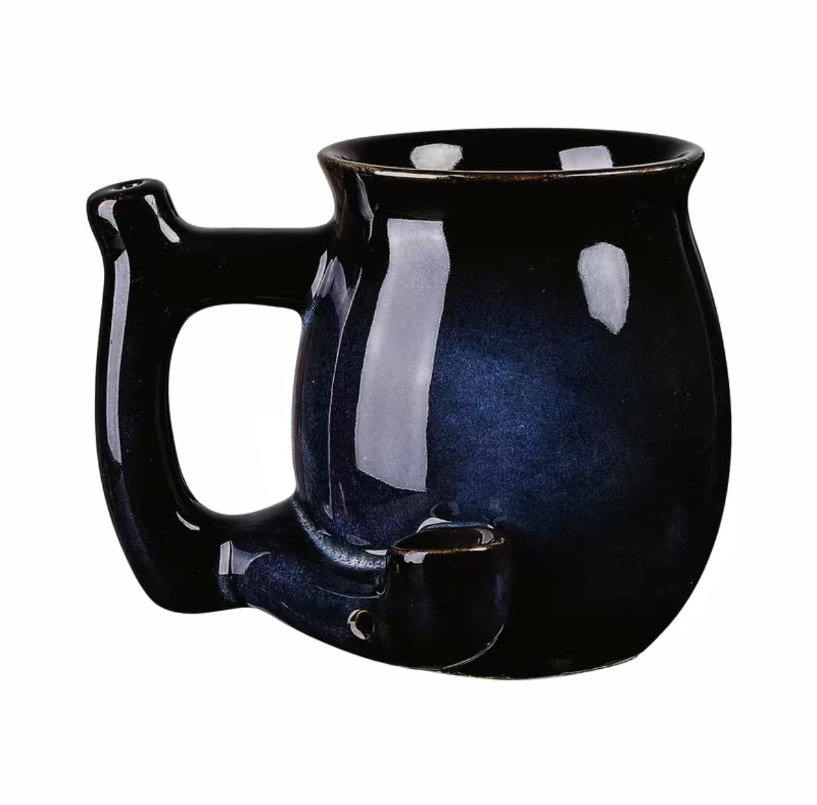 Cup Design Hand Pipe - Black Blue image
