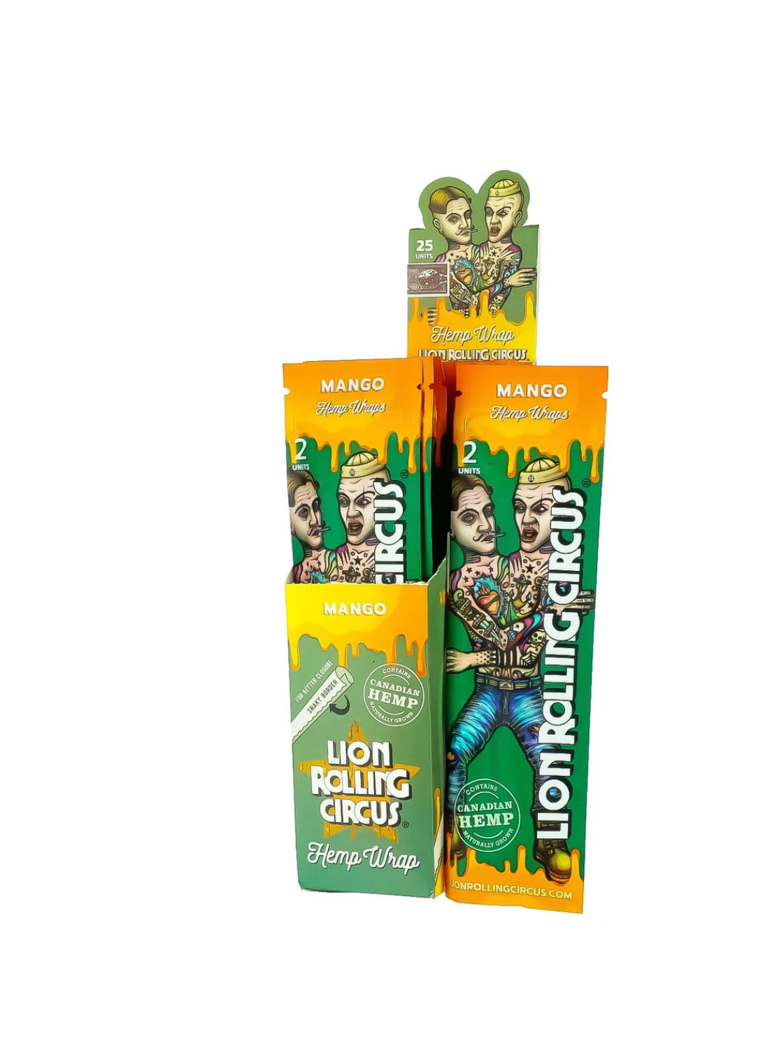Lion Rolling Circus Hemp Wraps 25ct - Mango image