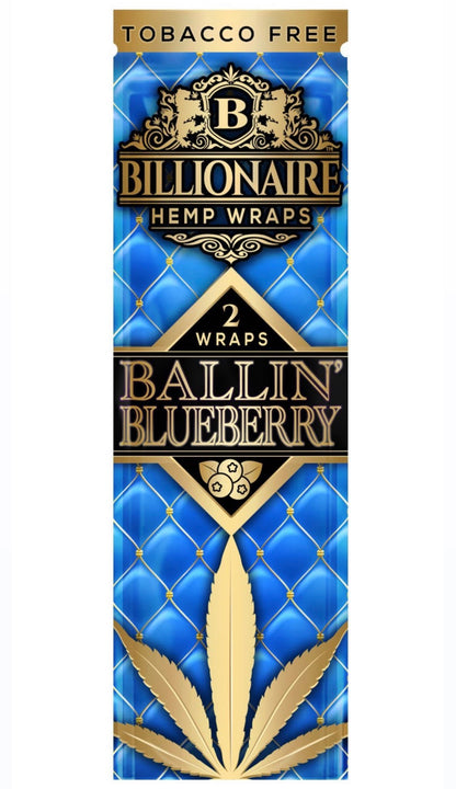 Billionaire Hemp Wraps Single Pouch - Ballin Blueberry image