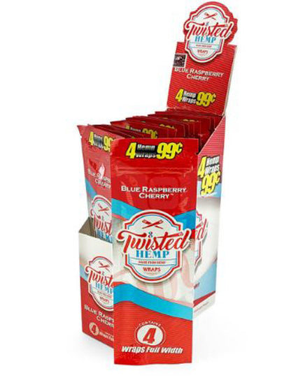 Twisted Hemp Wraps Designer Blends 25ct - Blue Raspberry Cherry image