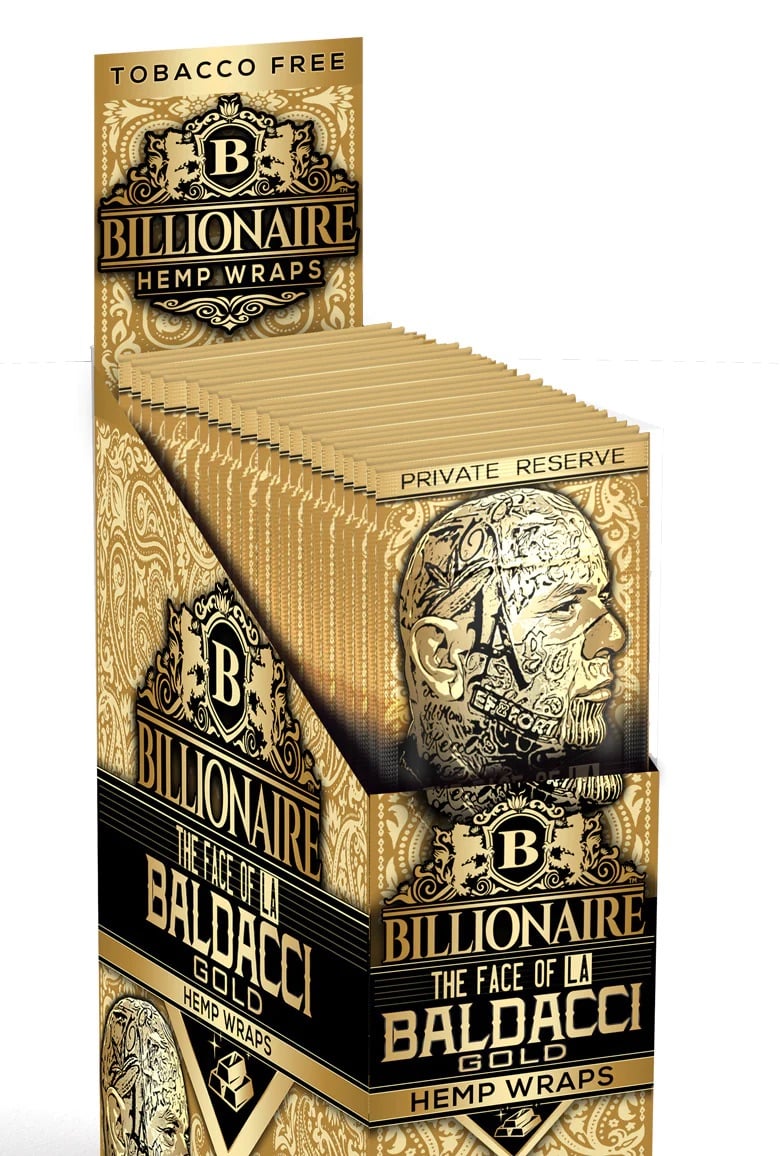 Billionaire Hemp Wraps 25ct - Baldacci Gold image