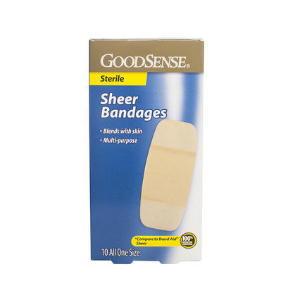 GoodSense Sheer Bandages 10ct One Size image 1