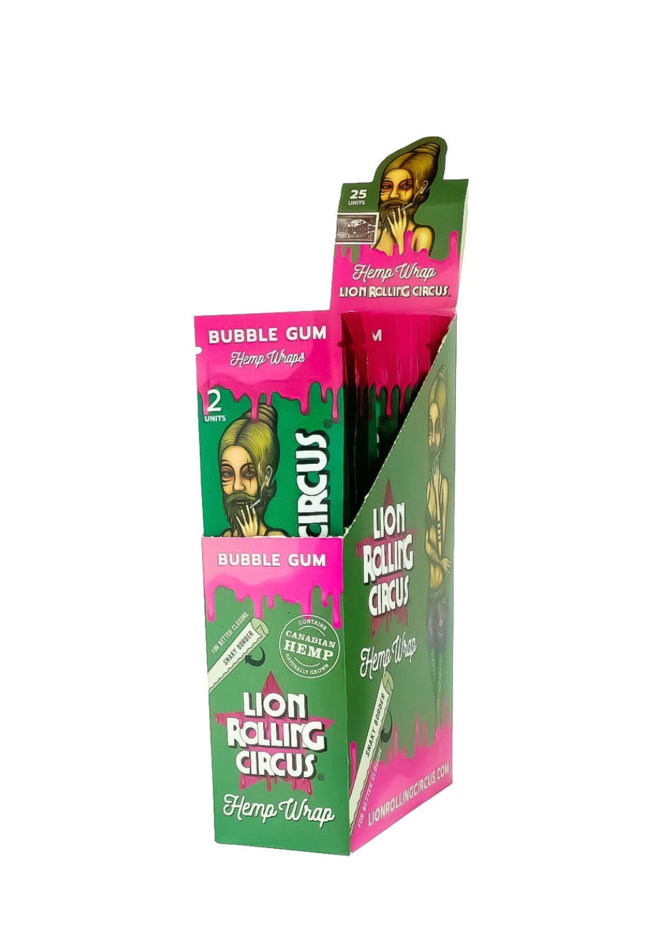 Lion Rolling Circus Hemp Wraps 25ct - Bubble Gum image