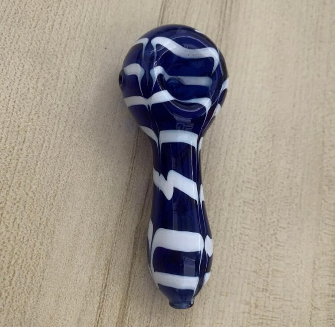 Blue White Stripe Pipe image 0