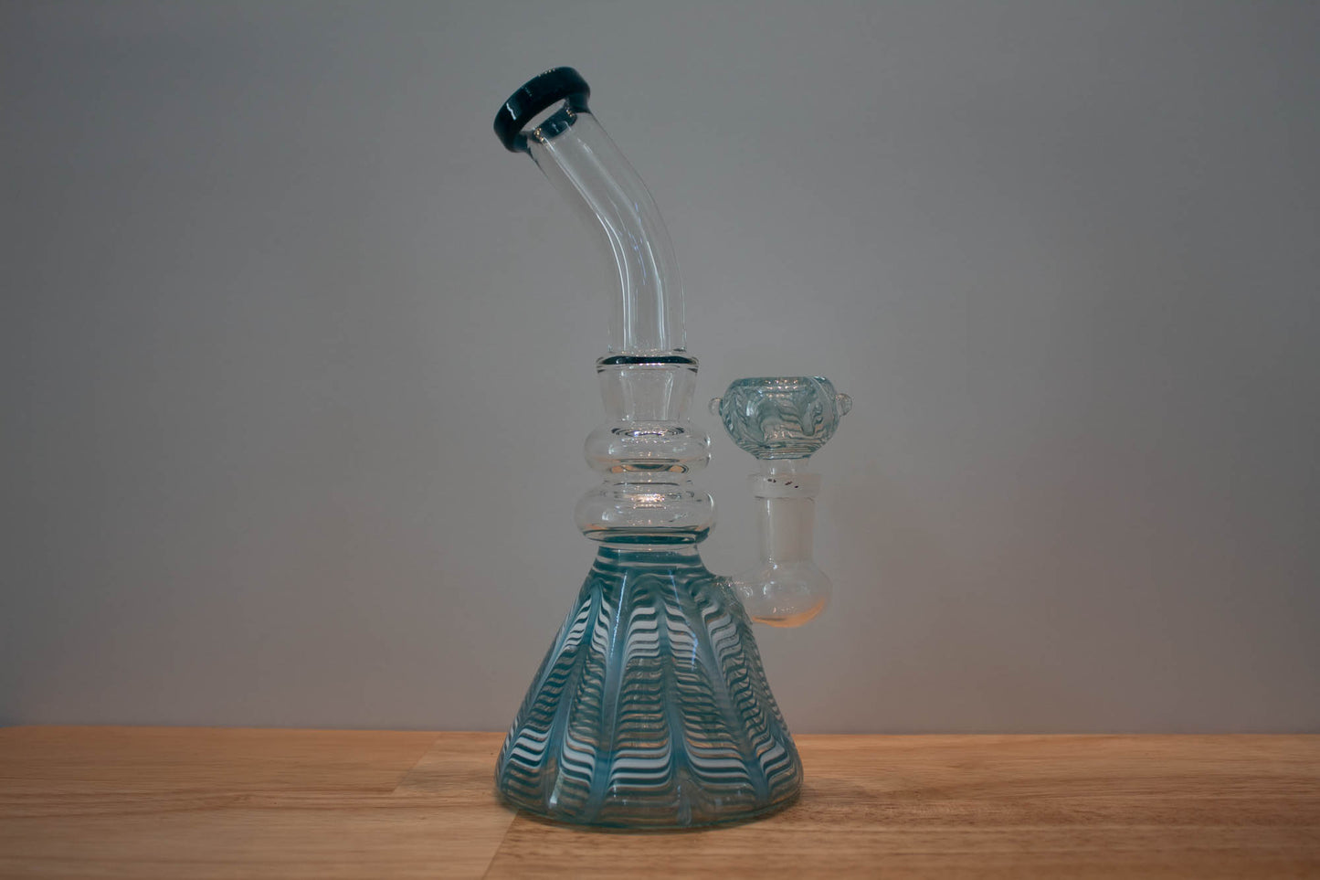 Raked Beaker Bong - Turquoise image