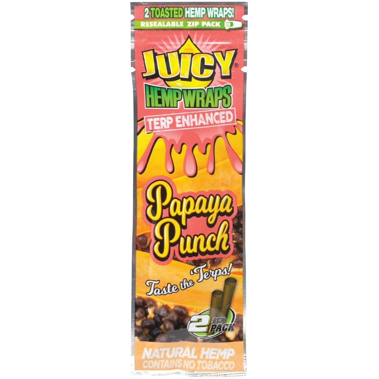 Juicy Hemp Wraps Single Pouch - Papaya Punch image