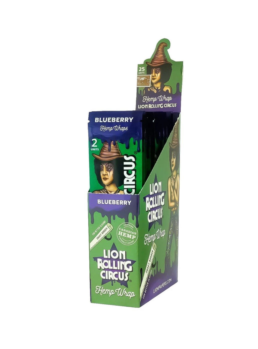 Lion Rolling Circus Hemp Wraps 25ct - Blueberry image