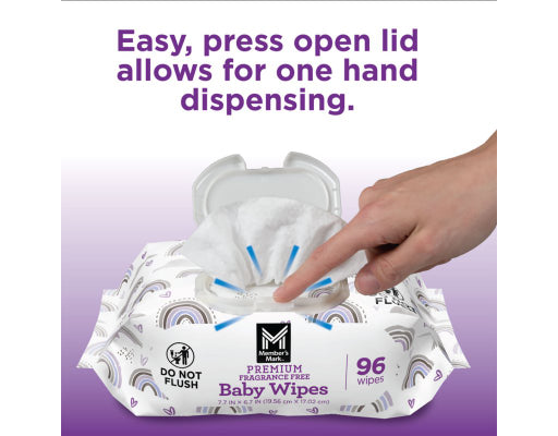Member's Mark Baby Wipes Refreshing Scent 96wipes image 3