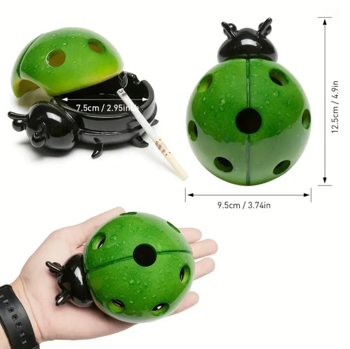 Green LadyBug Ceramic image 3