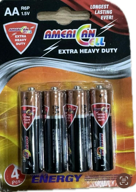 American Cell Batteries AA 4pack image 0