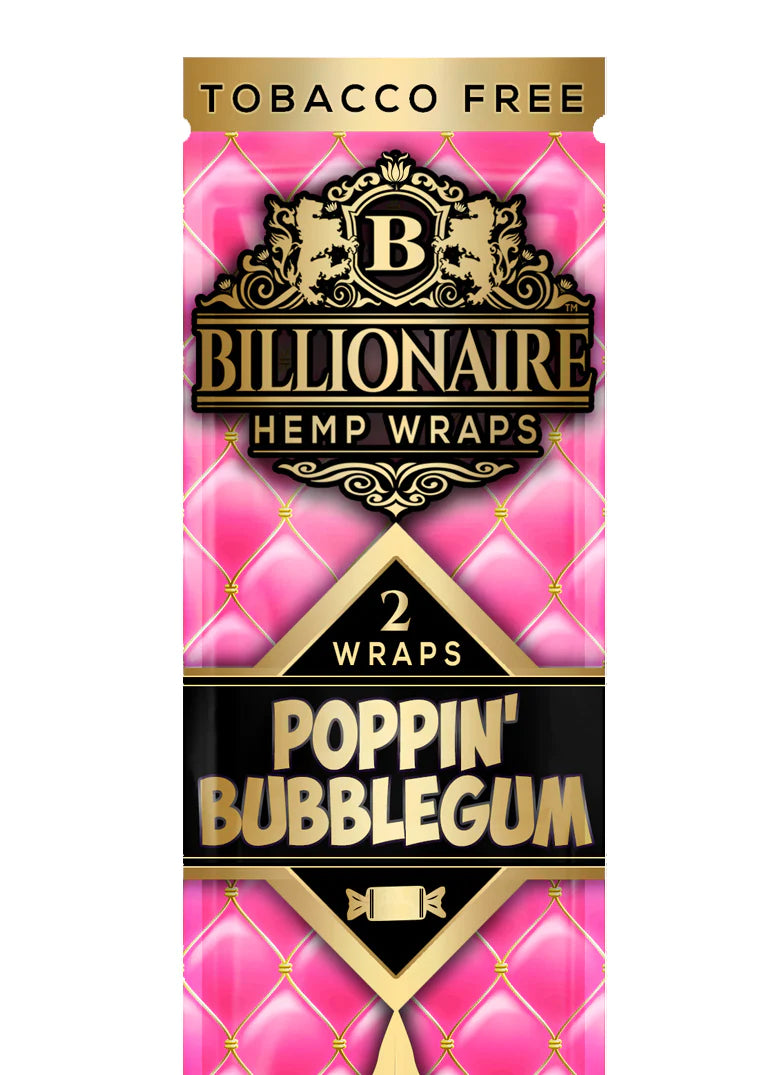 Billionaire Hemp Wraps Single Pouch - Poppin' Bubblegum image