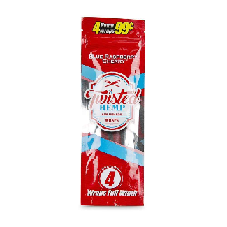 Twisted Hemp Wraps Single Pouch - Blue Raspberry Cherry image