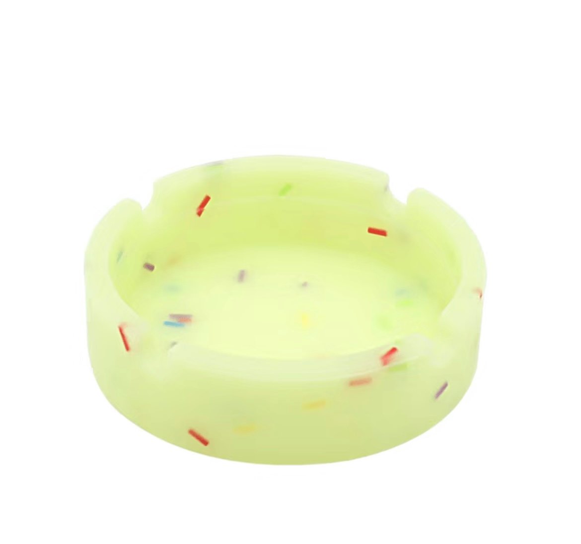 3" Silicone Round Colorful - Luminous Yellow image