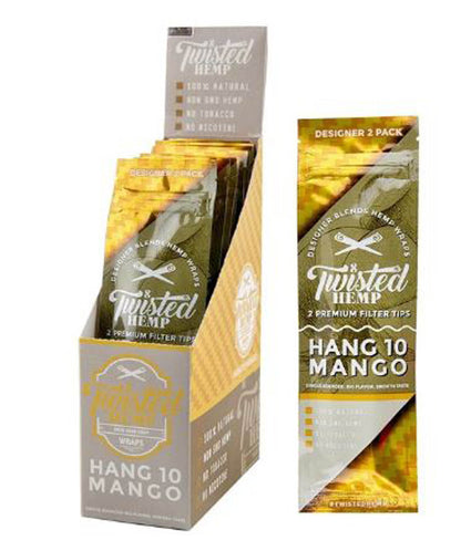 Twisted Hemp Wraps Designer Blends 25ct - Organic Hang 10 Mango image