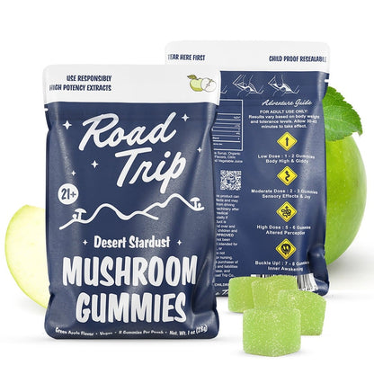 Road Trip Desert Stardust Room Much Gummies - Green Apple image