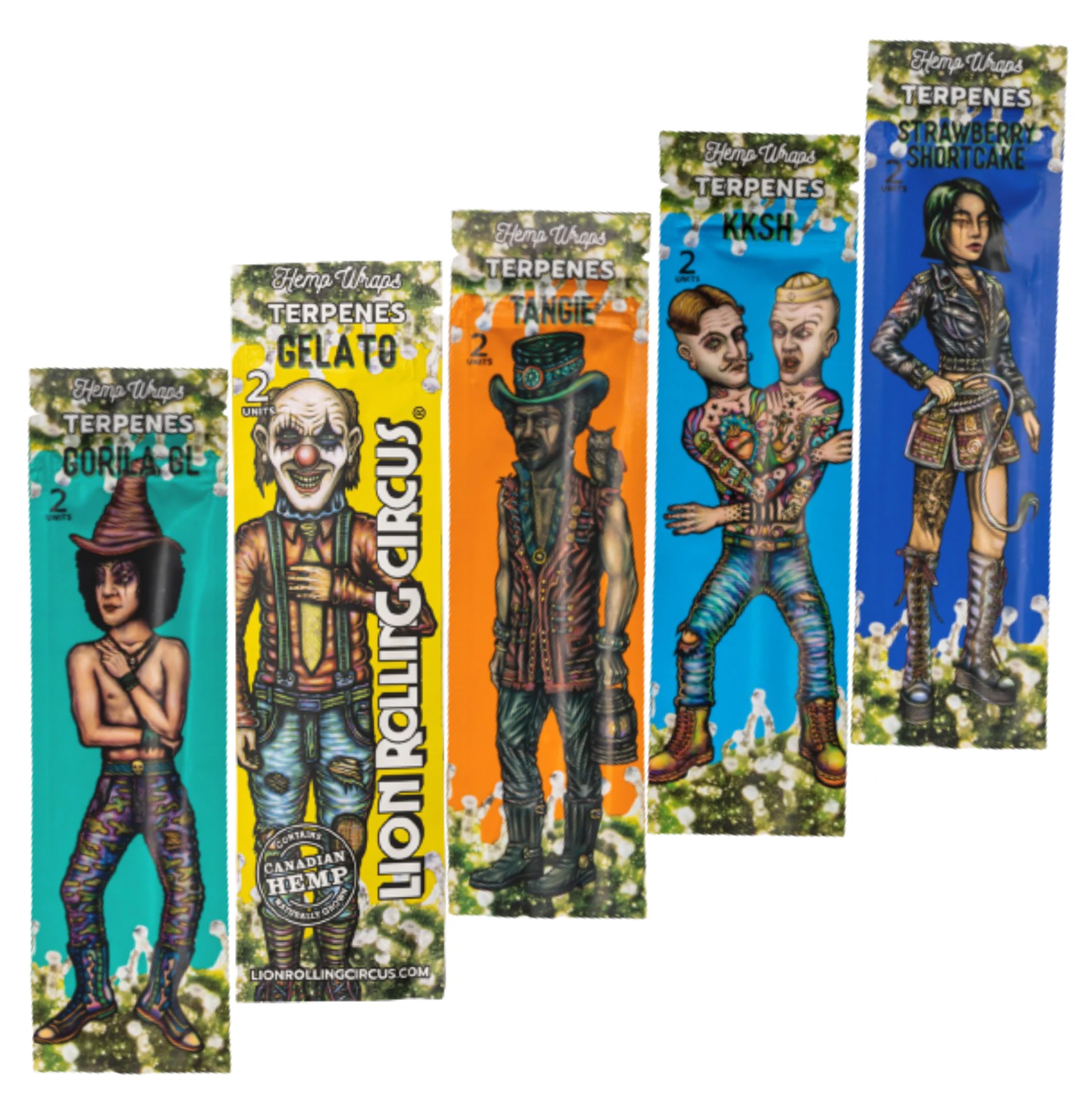 Lion Rolling Circus Hemp Wraps Single Pouch image 1