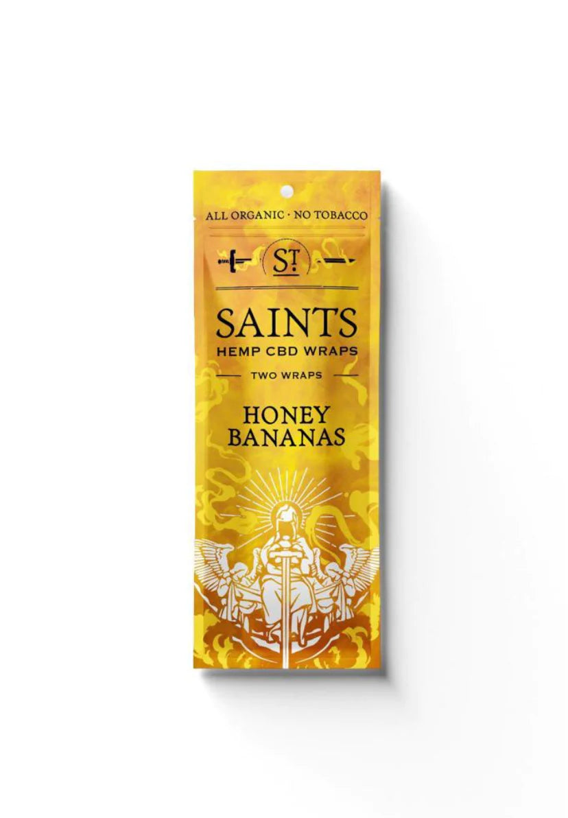 Saints Hemp Wraps Single Pouch - Honey Bananas image