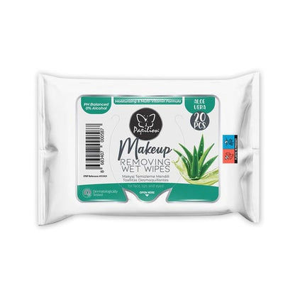 Makeup Papilion Removing Wet Wipes 20pcs - Aloe Vera image