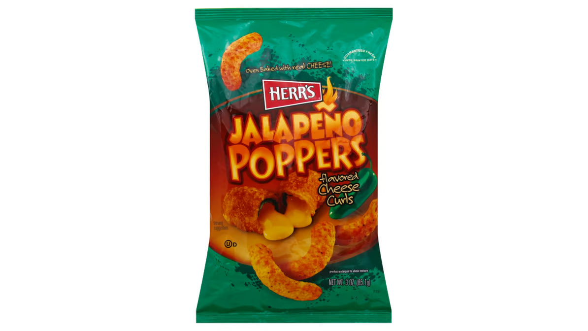 Herrs Cheese Curls Jalapeño Poppers 3oz image 1